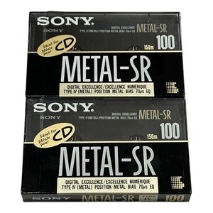 SOLDSony METAL-SR 100 Metal Cassette Tape Lot 2 Tapes